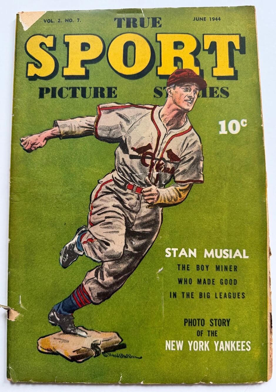 1944 True Sport Stan Musial Magazine St. Louis Cardinals Musial Rookie Baseball